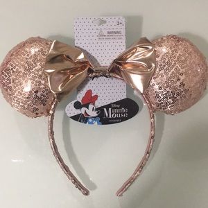Girls Rose gold Minnie ears